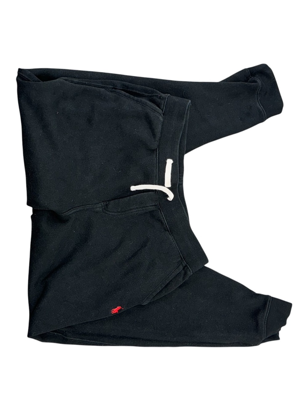 Polo by Ralph Lauren Black Jogger Sweatpants with White Drawstring